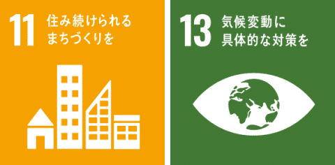 SDGsアイコン（11、13）
