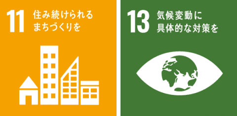 SDGsアイコン(11、13) SDGsアイコン(11、13)